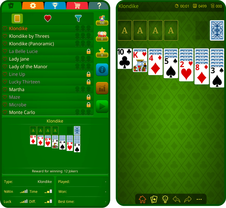 Solitaire Master - Mobile screenshots